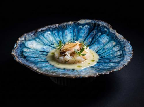 Legged Plate from Black Clay | Dinnerware by Pottery & Poetry