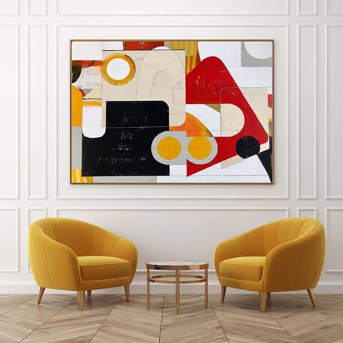 Can you Dig It | Mixed Media by TS ModernArt Studio | Private Residence - Manhattan Beach, CA in Manhattan Beach. Item composed of canvas