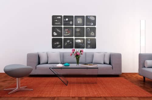 Things Might Be Black and White…But I’m Seeing Red | Mixed Media by Leisa Rich | Westside Station by Brock Built in Atlanta. Item composed of canvas & metal