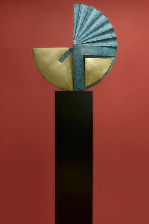 The Sun | Sculptures by Jan Willem Krijger. Item made of bronze works with minimalism & contemporary style