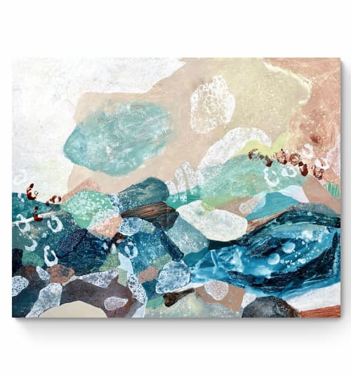 A restless sea | Oil And Acrylic Painting in Paintings by Cristina Dalla Valentina. Item composed of canvas in contemporary style