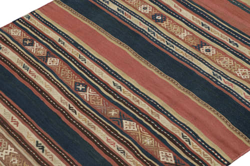 Vintage Shahsavan Persian Kilim with Geometric Patterns | Area Rug in Rugs by Rug and Kilim