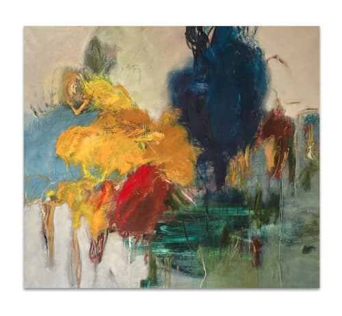 Terrain XIII | Oil And Acrylic Painting in Paintings by Elisa Gomez Art. Item composed of canvas in contemporary or modern style
