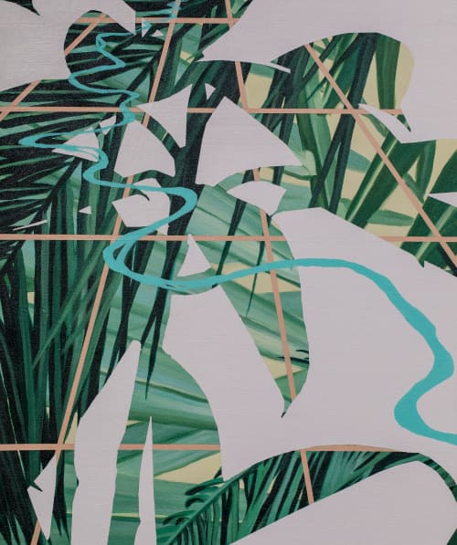 Subtractive | Oil And Acrylic Painting in Paintings by Anne Blenker. Item composed of canvas and synthetic