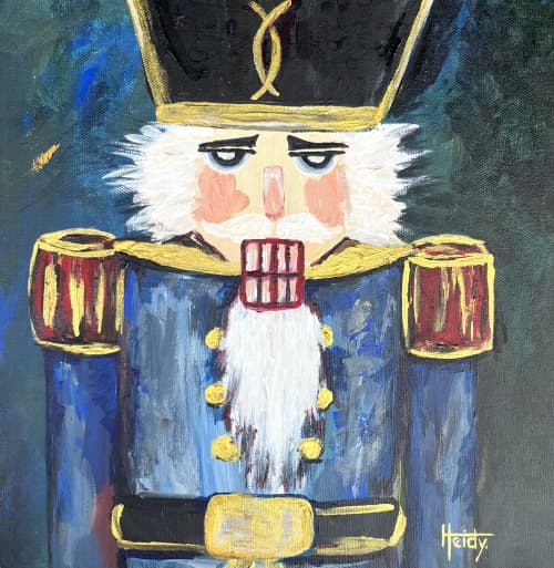 Nutcracker 1 | Oil And Acrylic Painting in Paintings by HEIDY GONZALEZ - GONZALEZ ART DESIGN. Item made of canvas compatible with contemporary and traditional style