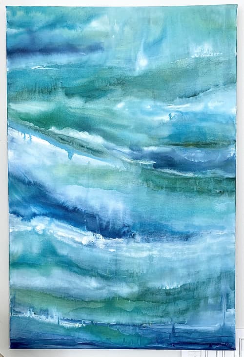 Azure | Watercolor Painting in Paintings by Rhonda Deland. Item compatible with boho and coastal style