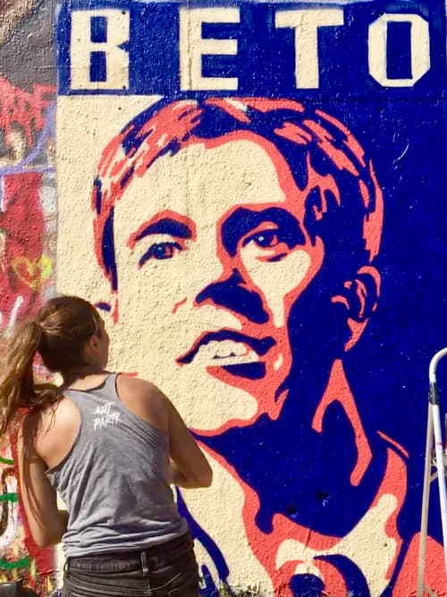 Beto by FeeBee Art at HOPE Outdoor Gallery, Austin Wescover Street Murals