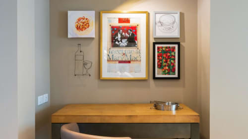 Wine + Glass | Sculptures by Wired Sculpture Studios | Epicurean Atlanta, Autograph Collection in Atlanta. Item made of steel