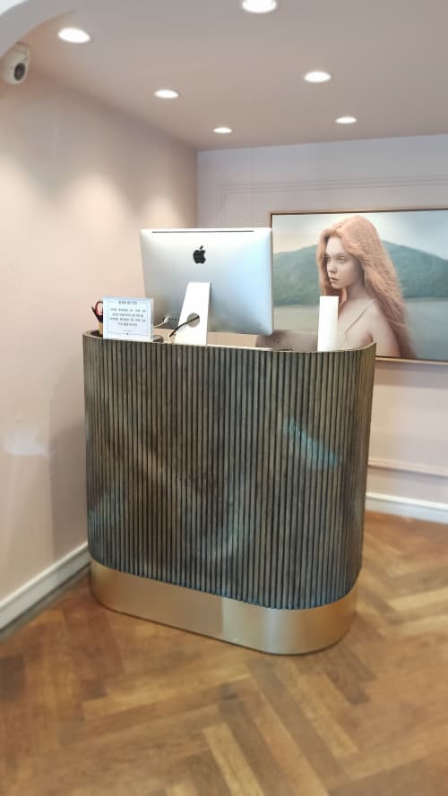 Custom made furniture in brass and patina | Desk in Tables by Linski Design - Concrete. Art. Microtopping. Art-topping. | Telaviv in Tel Aviv-Yafo. Item composed of brass