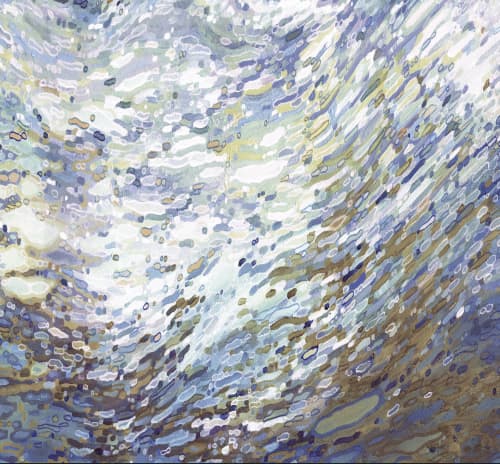 Turning In | Oil And Acrylic Painting in Paintings by Margaret Juul. Item composed of canvas and synthetic