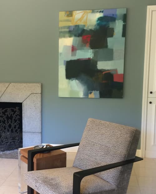 San Sebastián | Oil And Acrylic Painting in Paintings by Sharon Paster. Item composed of synthetic