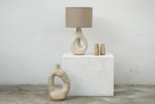 Caloura Table Lamp | Lamps by niho Ceramics. Item made of stoneware works with contemporary & coastal style