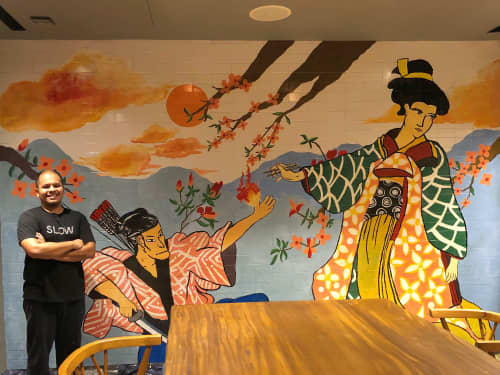 Mural for Wasabae Restaurant | Murals by Galih Sakti