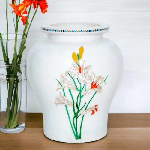 One-of-a-kind marble vase, Handmade marble vase, marble vase | Vases & Vessels by Innovative Home Decors. Item composed of marble in country & farmhouse or art deco style