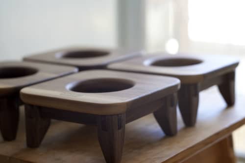 004_mei (dining table for cats) | Tables by CHICHOIMAO. Item made of walnut works with minimalism & contemporary style
