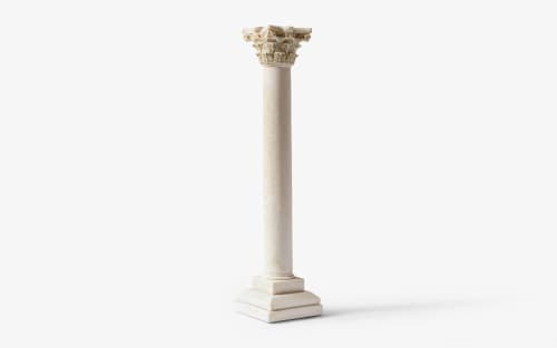 Corinthian Column Candle Holder | Decorative Objects by LAGU. Item made of marble