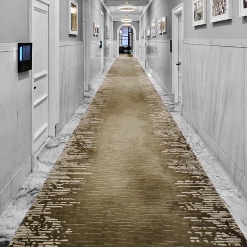 Custom Gold Runner | Area Rug in Rugs by TSAR Carpets | New York Stock Exchange in New York. Item made of fiber