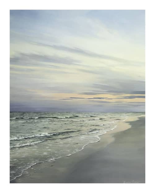 Glowy Evening Sky | Prints by Brynn W Casey Art. Item composed of paper in coastal style