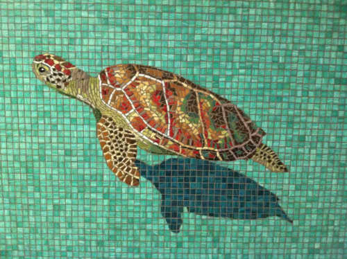 Sea Life Swimming Pool | Mosaic in Art & Wall Decor by Paul Siggins - The Mosaic Studio. Item composed of glass