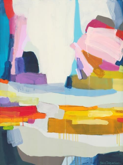 Towards the Ocean | Oil And Acrylic Painting in Paintings by Claire Desjardins. Item composed of canvas