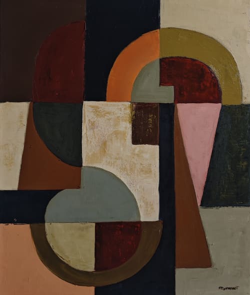 passage des volumes | Oil And Acrylic Painting in Paintings by Sophie DUMONT.. Item composed of canvas in contemporary or modern style