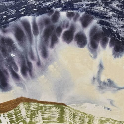 Summer Storm Series No. 7 | Oil And Acrylic Painting in Paintings by Beth Winterburn. Item made of canvas works with contemporary style