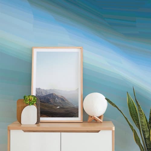 Alpenglow | Topaz | Wallpaper in Wall Treatments by Jill Malek Wallpaper. Item composed of fabric & paper