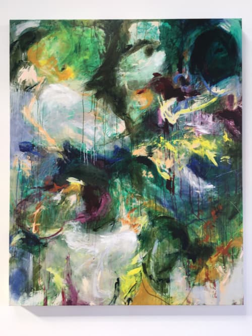 Rendezvous | Mixed Media by Elisa Gomez Art | The Midway in San Francisco. Item composed of canvas and synthetic