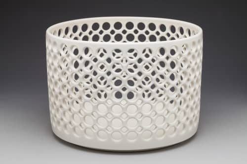Lacy Cylindrical Bowl | Decorative Objects by Lynne Meade | Private Residence, Palo Alto in Palo Alto