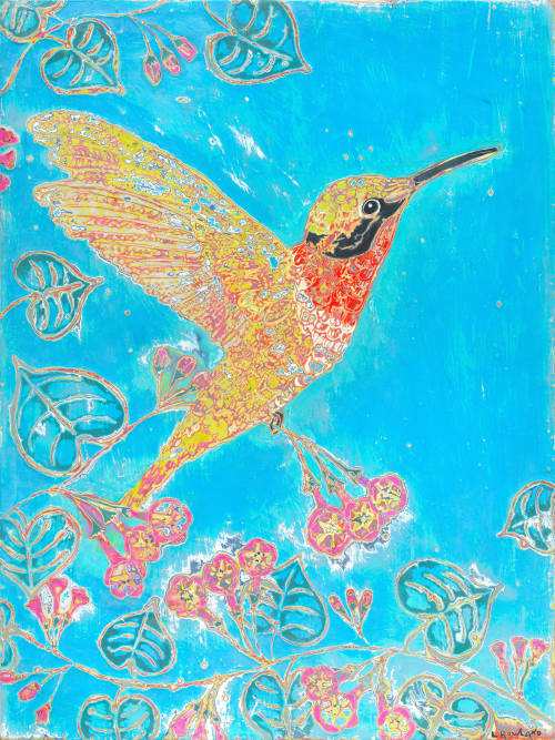 Special Delivery - sold inquire about a similar work of art | Oil And Acrylic Painting in Paintings by L Rowland Contemporary Art. Item composed of wood and synthetic