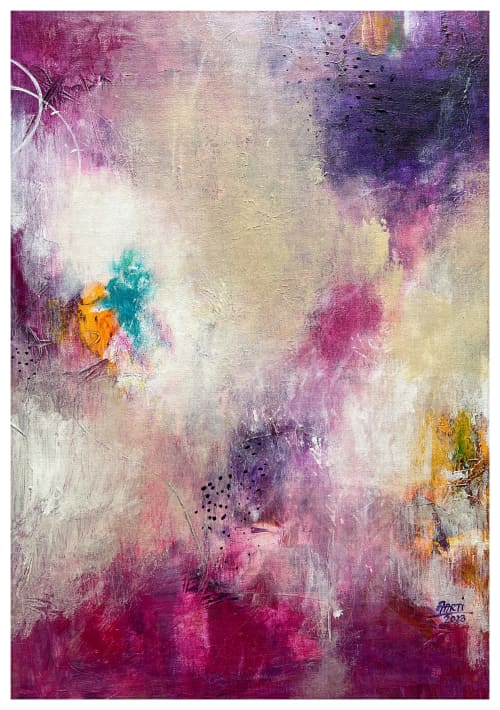 Boundless Dreams 1 | Oil And Acrylic Painting in Paintings by Aarti Bartake. Item made of canvas with synthetic works with contemporary style