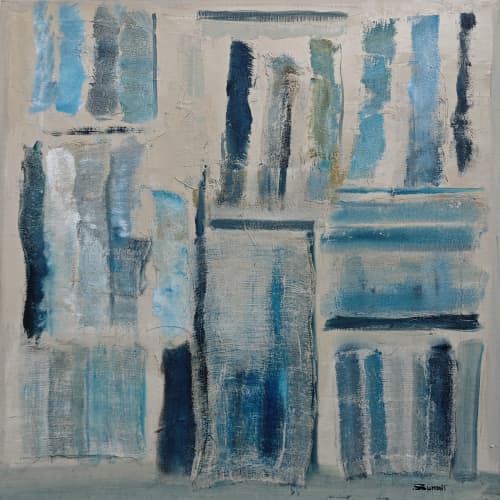 Empreintes | Oil And Acrylic Painting in Paintings by Sophie DUMONT.. Item composed of wood and canvas in minimalism or contemporary style