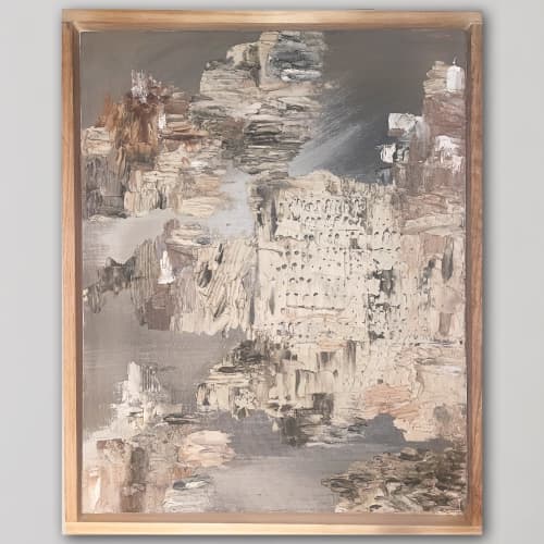"europe" (sold) | Oil And Acrylic Painting in Paintings by VISCERAL HOME STUDIO. Item compatible with boho and minimalism style