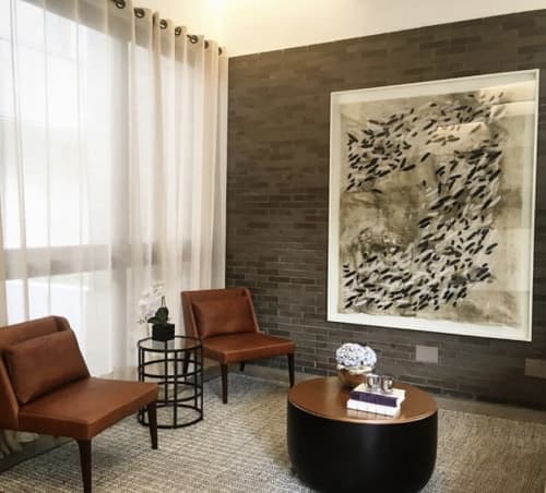 Black wind | Mixed Media by Vero Gonzalez Ugarte. Item composed of linen