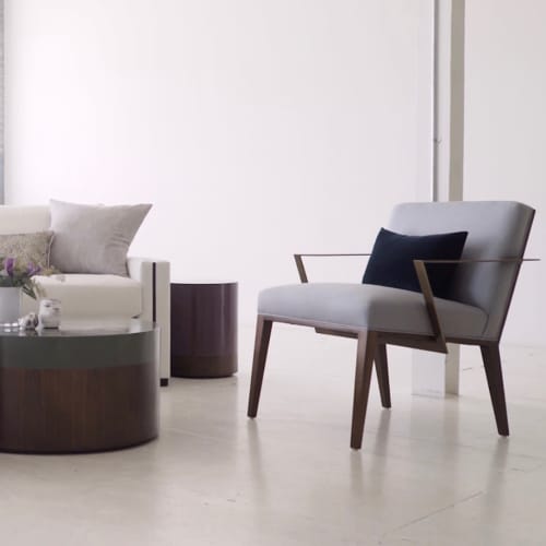 Caden Lounge Chair | Chairs by Jillian O'Neill Collection. Item made of wood with fabric