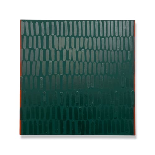 Untitled (dark green with red glow) | Oil And Acrylic Painting in Paintings by Alissa Massey Studio. Item composed of canvas and synthetic in contemporary style