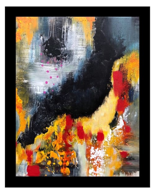Light from Darkness | Oil And Acrylic Painting in Paintings by KARDIMAGO. Item composed of canvas