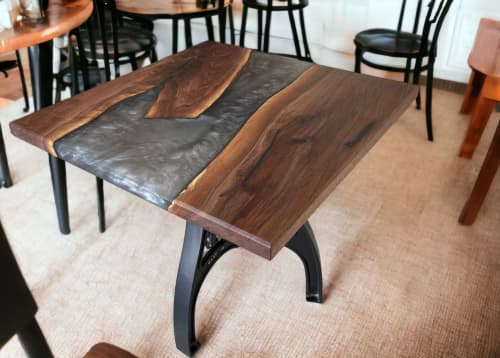 Epoxy side Table, Epoxy Resin Table, Epoxy Wood Table | Dining Table in Tables by Innovative Home Decors. Item made of wood works with country & farmhouse & art deco style
