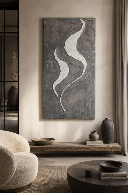 Menuet -Sculptural Wall Artwork | Wall Sculpture in Wall Hangings by Urban Plaster Bloom. Item made of cement works with minimalism & contemporary style