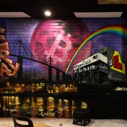 Indoor Mural | Murals by Heesco | Pride of our Footscray Community Bar in Footscray. Item made of synthetic