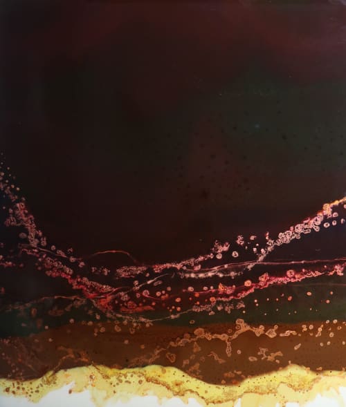 'ORE' - Luxury Epoxy Resin Abstract Artwork | Oil And Acrylic Painting in Paintings by Christina Twomey Art + Design. Item composed of canvas and synthetic