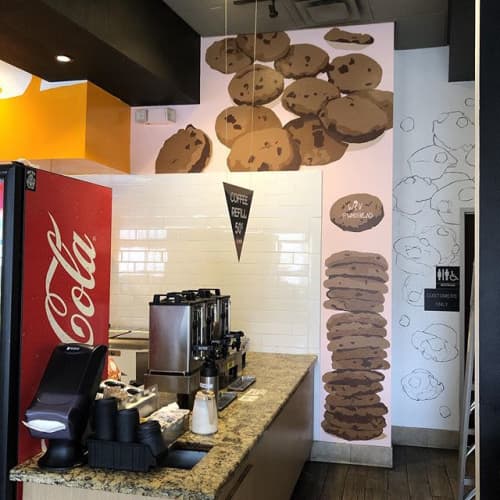 Bagel shop by WHOSVLAD at 5th Ave Bagelry, Long Beach Wescover Murals