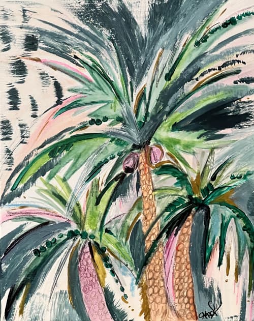 Why do Palm Trees Sway? | Paintings by KNOF design. Item composed of canvas in contemporary or coastal style