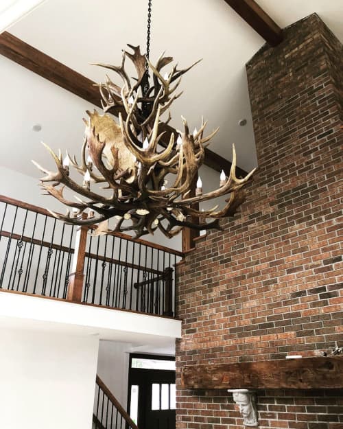 Real Antler Large Size Canadian Jewel Chandelier by CDN Antler Designs ...