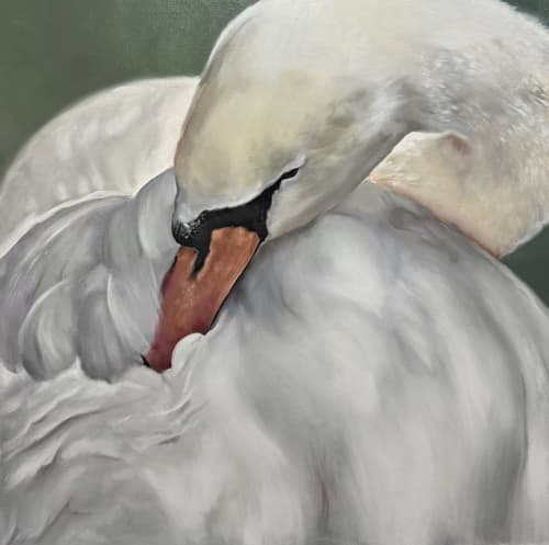 Resting in St. James Pond | Oil And Acrylic Painting in Paintings by Amanda G. Item compatible with country & farmhouse and coastal style