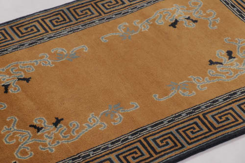 Rug & Kilim’s Chinese Art Deco Rug, Brown with Greek Key | Area Rug in Rugs by Rug and Kilim