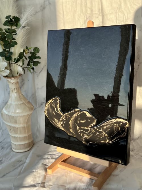 Serene | Mixed Media by Nik Torres Designs. Item made of wood