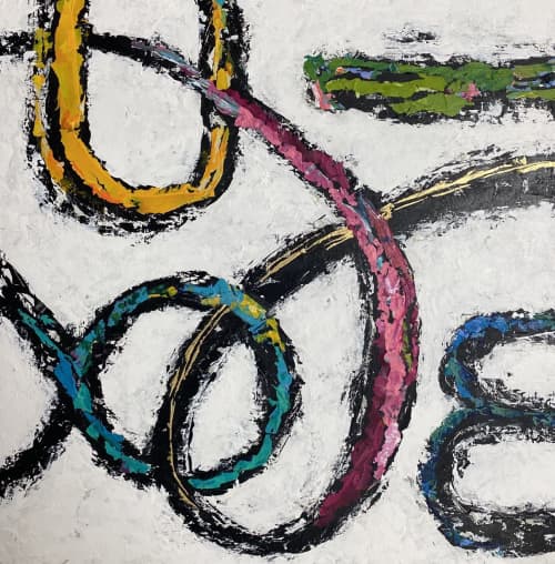 Grammata Good Health | Mixed Media by Theodora Miller. Item composed of synthetic in contemporary or eclectic & maximalism style