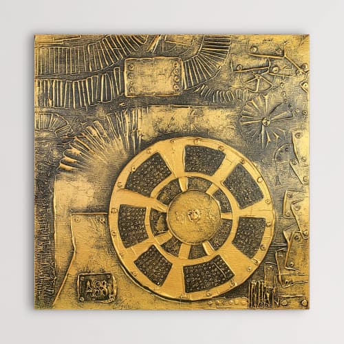 Mechanism A88 (SOLD) | Oil And Acrylic Painting in Paintings by Alessia Lu. Item composed of canvas in contemporary or modern style