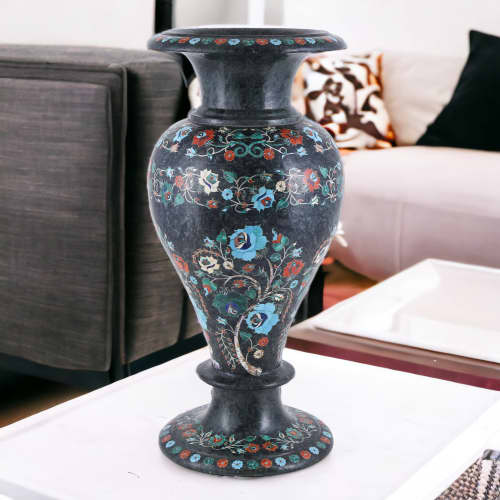 Marble vase for flowers, White marble vase, marble vase | Vases & Vessels by Innovative Home Decors. Item made of marble works with country & farmhouse & art deco style